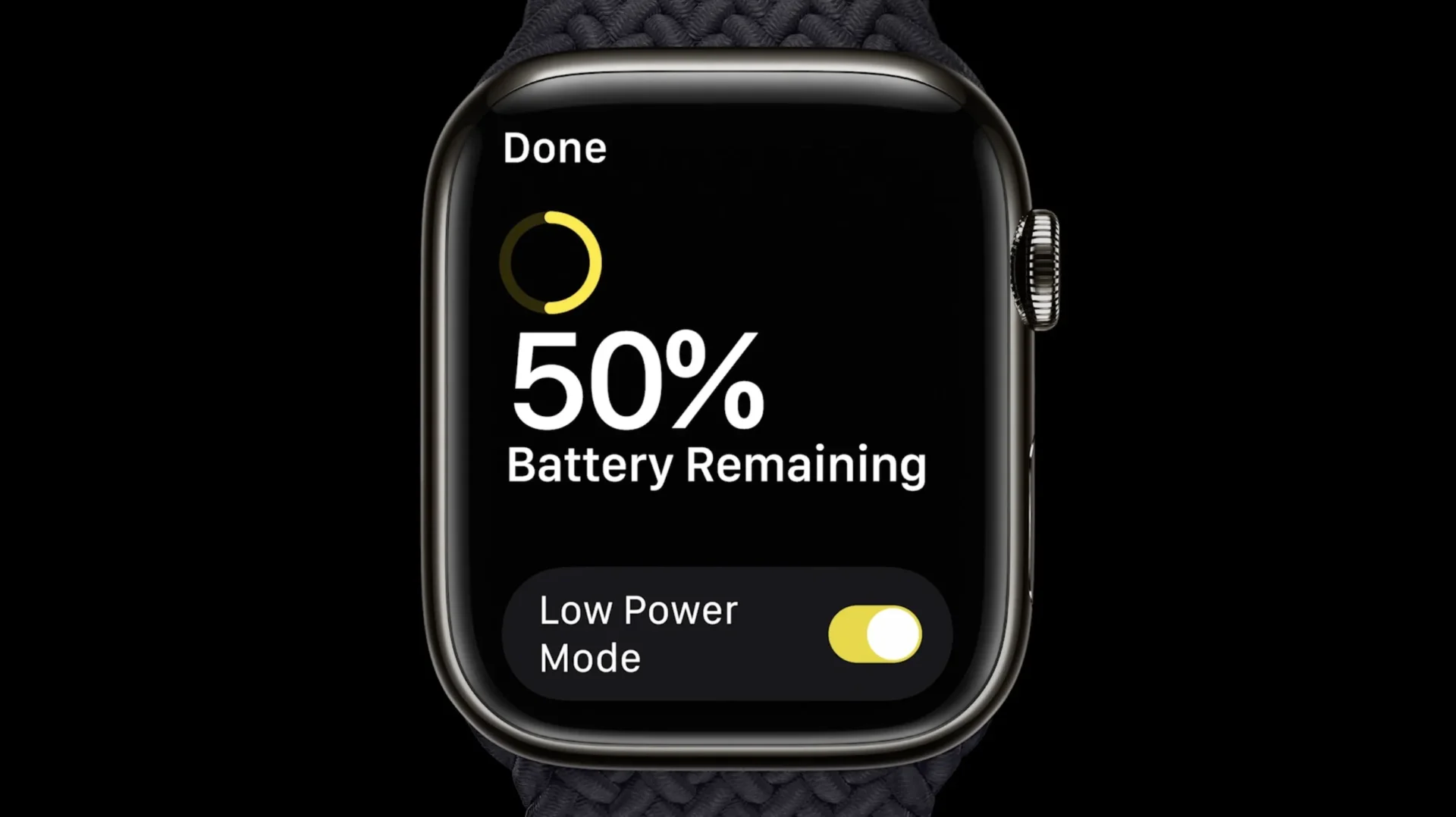 Power saving mode on Apple Watch Series 8