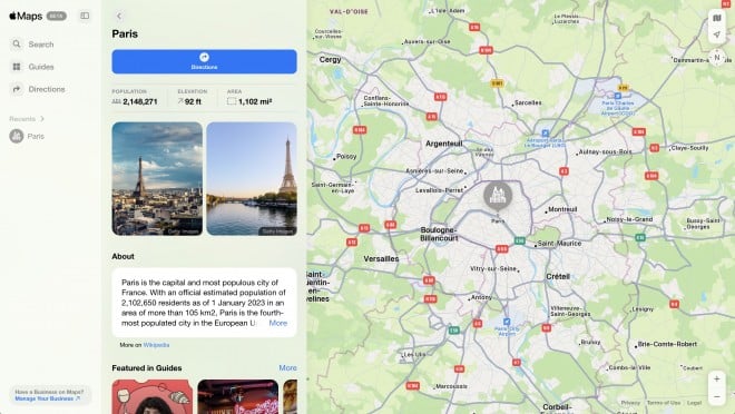 Apple Maps web