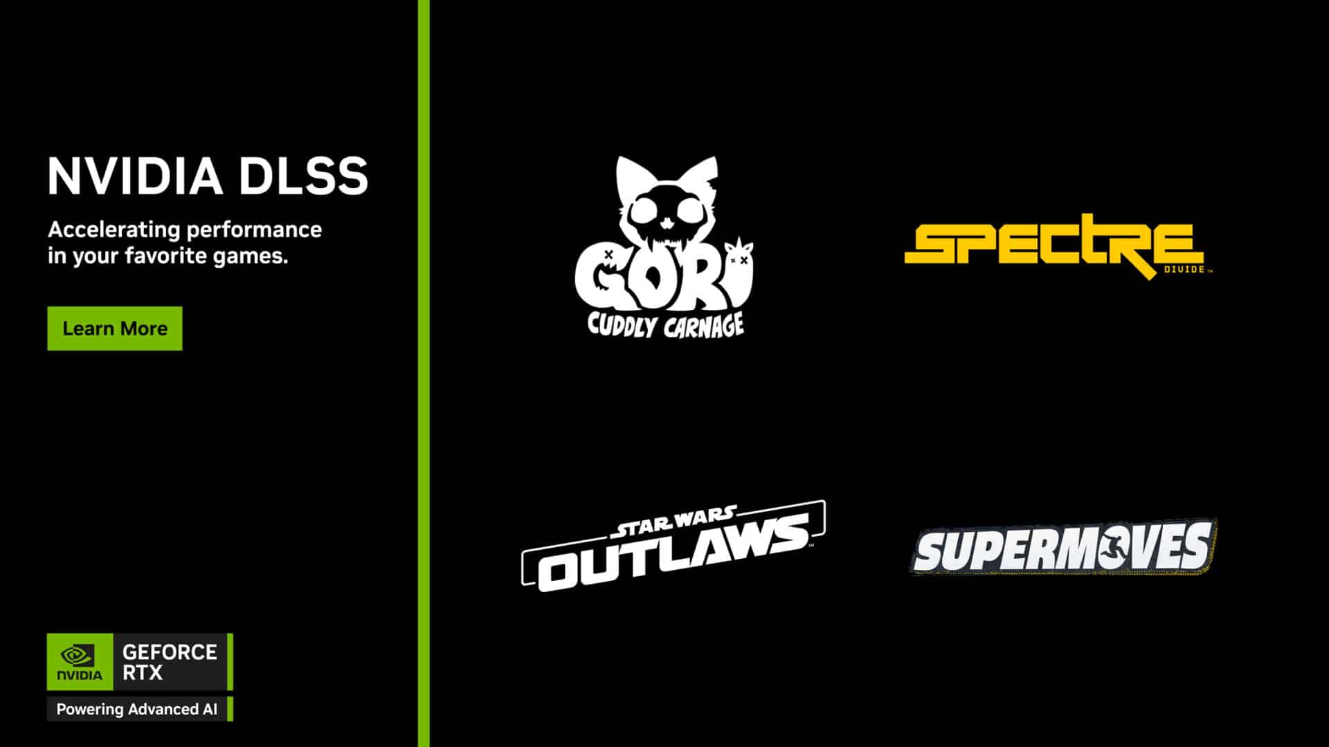 اطلاق Spectre Divide وSupermoves وStar Wars Outlaws وGori: Cuddly Carnage بدعم DLSS 5