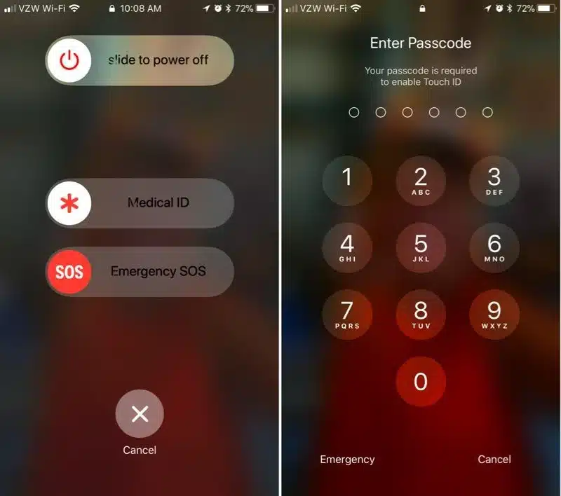 تعطيل Touch ID وFace ID