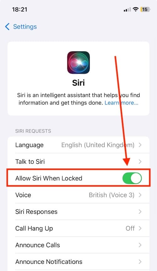 تفعيل Siri