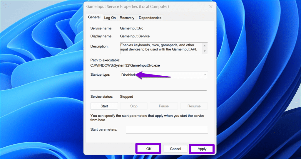 خدمة Microsoft GameInput