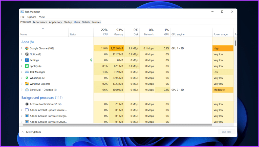 فتح Task Manager