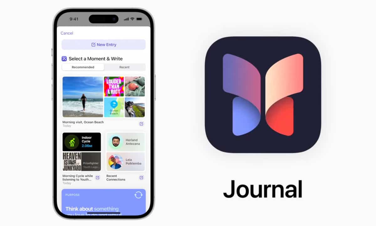 تطبيق Journal الحصري على الأيفون